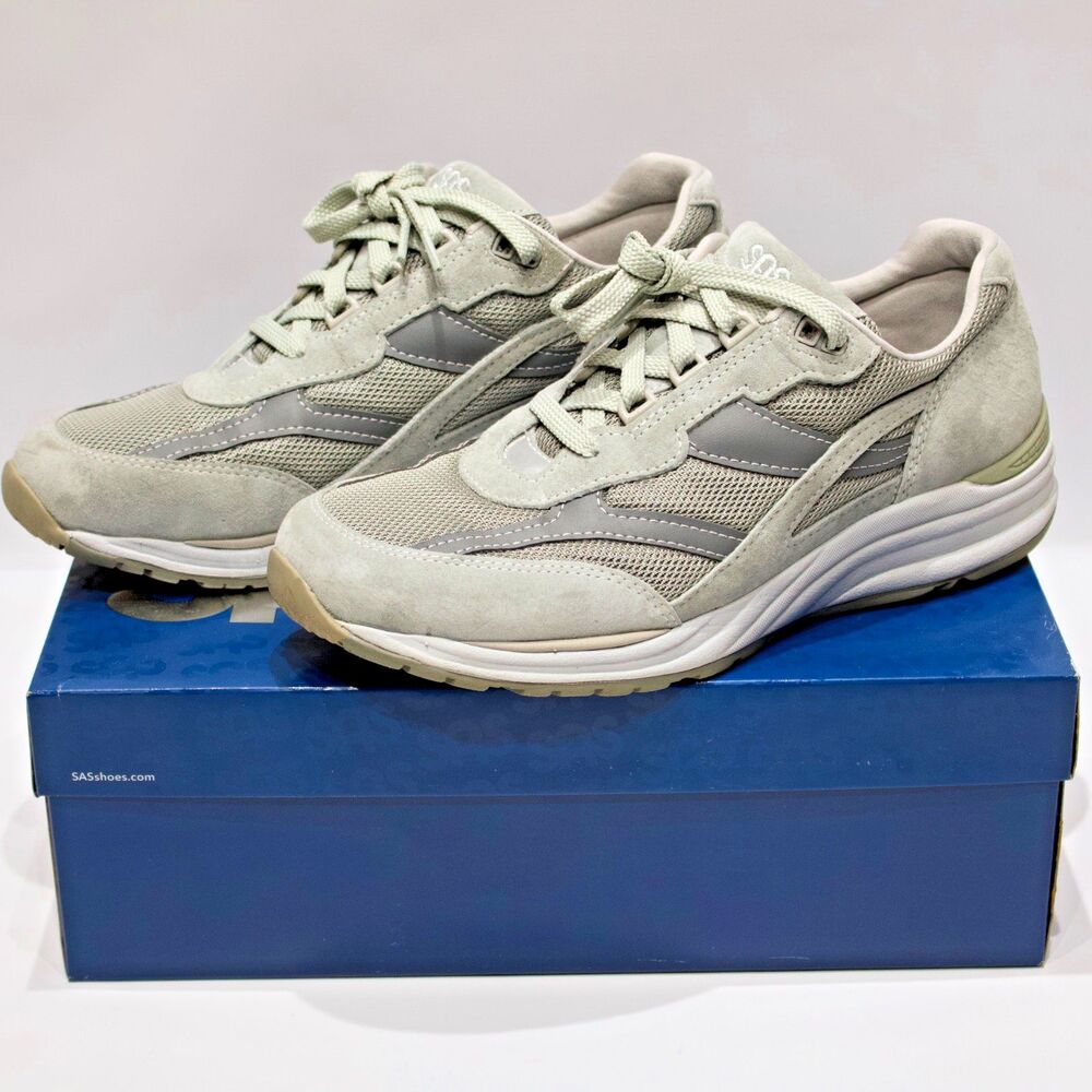 SAS Journey Gray Mesh Comfort Walking Shoe Men Size 11S Slim X-Narrow Light Wear